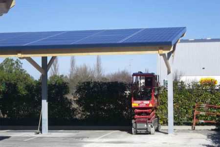 Réalisation d'ombrière Sunvie Isle sur la Sorgue