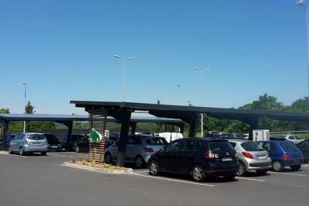 Réalisation d'ombrière Sunvie Massy
