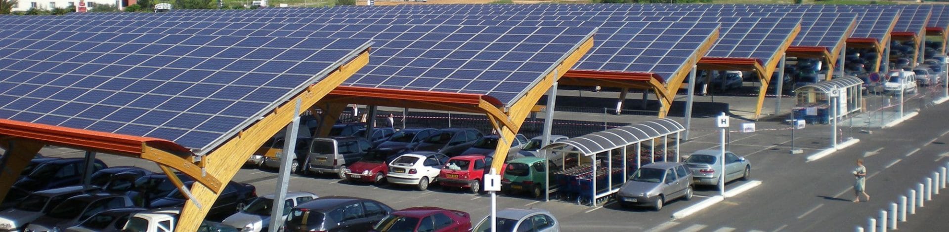 Parking shades Photovoltaic station on parking shades