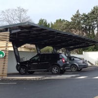 Developing solar projects on parking shades