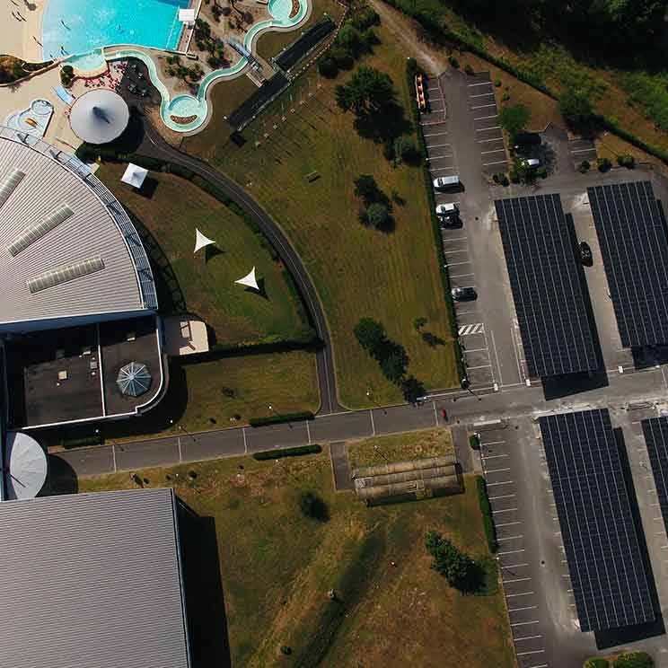 Centre aquatique Nautilis vu du ciel