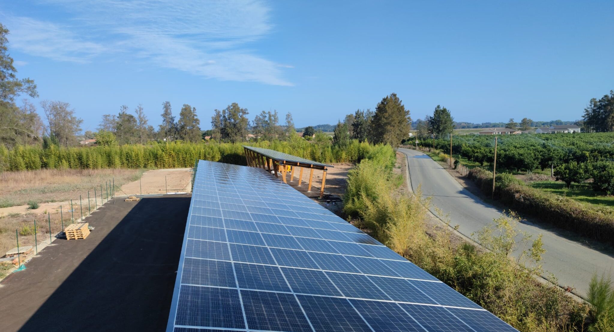 Ombrières Photovoltaïques - Corstyrène Energy - Corse